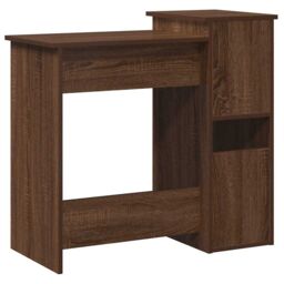 Berkfield Home Desk with Shelves Brown Oak 84x40x78 cm Engineered Wood - Size: 84 x 40 x 78 cm - thumbnail 7