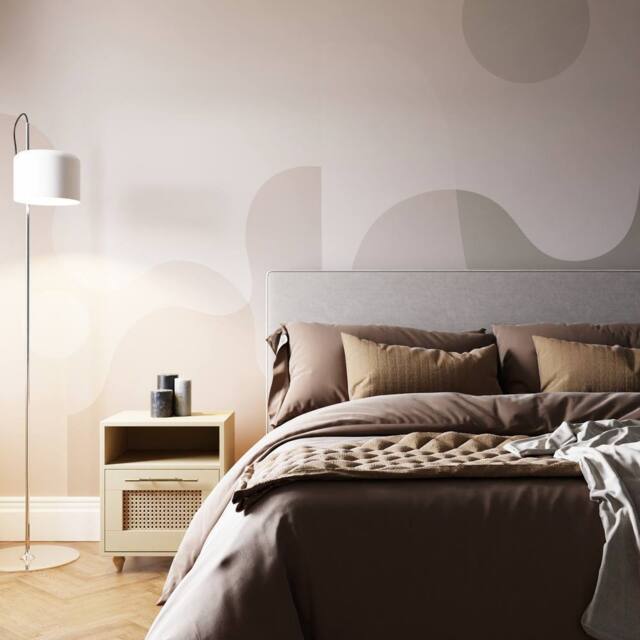 Superfresco Easy The Wave Neutral Print To Order 3m x 2.8m Mural in Beige - image 1