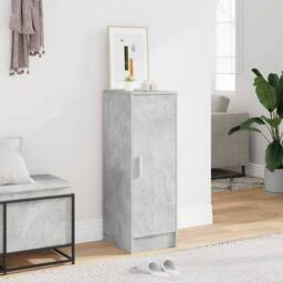 Berkfield Home Shoe Cabinet Concrete Grey 32x35x92 cm Engineered Wood - Size: 32 x 35 x 92 cm - thumbnail 2
