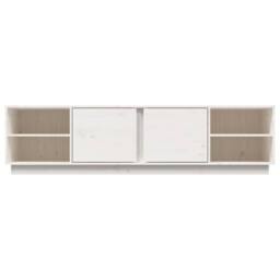 Berkfield Home TV Cabinet White 156x40x40 cm Solid Wood Pine - Size: 156 x 40 x 40 cm - thumbnail 6