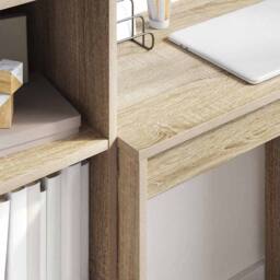 Berkfield Home Durable Writing Desk Sonoma oak Engineered wood 70 x 40 x 76 cm Tough in Tan - thumbnail 4