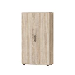 Moderna Oak 2 Door Locking Storage Cabinet Filing Cupboard Office Utility Unit in Brown - thumbnail 1