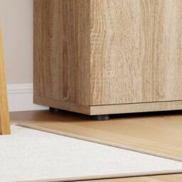 Moderna Oak 2 Door Locking Storage Cabinet Filing Cupboard Office Utility Unit in Brown - thumbnail 9