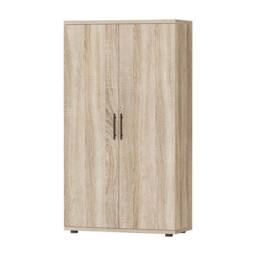 Moderna Oak 2 Door Locking Storage Cabinet Filing Cupboard Office Utility Unit in Brown - thumbnail 2