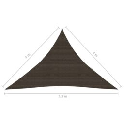 Berkfield Home Sunshade Sail 160 g/m ² Brown 4x4x5.8 m HDPE - thumbnail 6