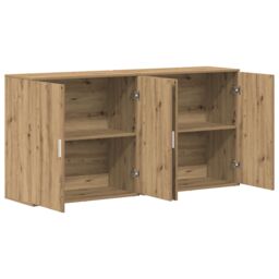 Berkfield Home Sideboards 2 pcs Artisan Oak 79x38x80 cm Engineered Wood in Brown - Size: 79 x 38 x 80 cm - thumbnail 5