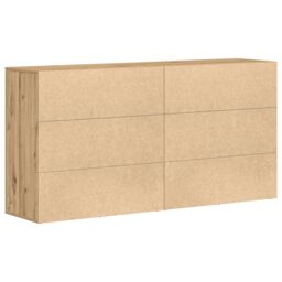 Berkfield Home Sideboards 2 pcs Artisan Oak 79x38x80 cm Engineered Wood in Brown - Size: 79 x 38 x 80 cm - thumbnail 8