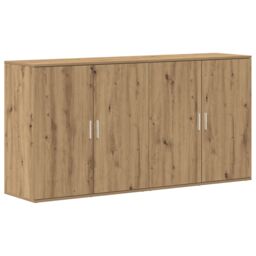 Berkfield Home Sideboards 2 pcs Artisan Oak 79x38x80 cm Engineered Wood in Brown - Size: 79 x 38 x 80 cm - thumbnail 2