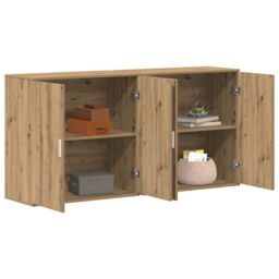 Berkfield Home Sideboards 2 pcs Artisan Oak 79x38x80 cm Engineered Wood in Brown - Size: 79 x 38 x 80 cm - thumbnail 3