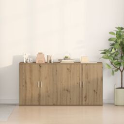 Berkfield Home Sideboards 2 pcs Artisan Oak 79x38x80 cm Engineered Wood in Brown - Size: 79 x 38 x 80 cm - thumbnail 4