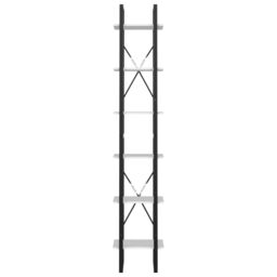 Berkfield Home 6-Tier Book Cabinet White 40x30x210 cm Engineered Wood - Size: 40 x 30 x 210 cm - thumbnail 5