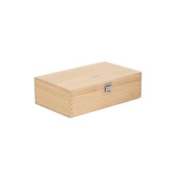 Red Hamper Two Bottle Clear Varnish Wooden Box in Brown - thumbnail 2