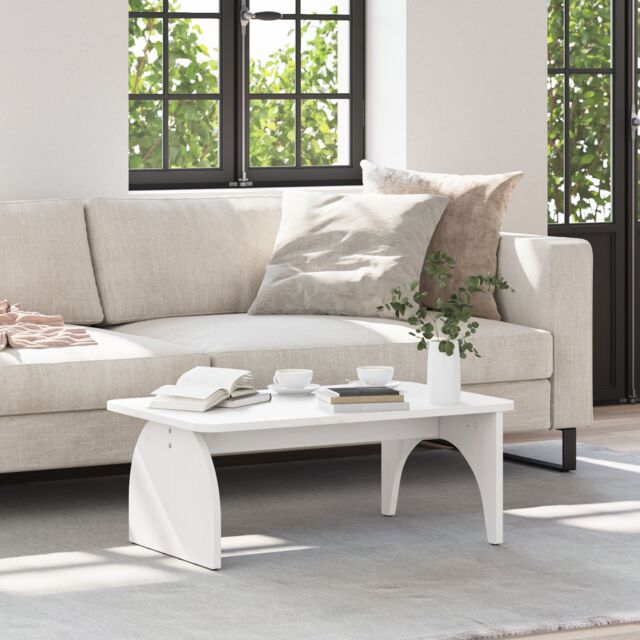 Berkfield Home Coffee Table White 80 x 50 x 31 cm Solid pine wood - image 1