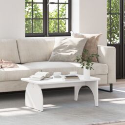 Berkfield Home Coffee Table White 80 x 50 x 31 cm Solid pine wood - thumbnail 1