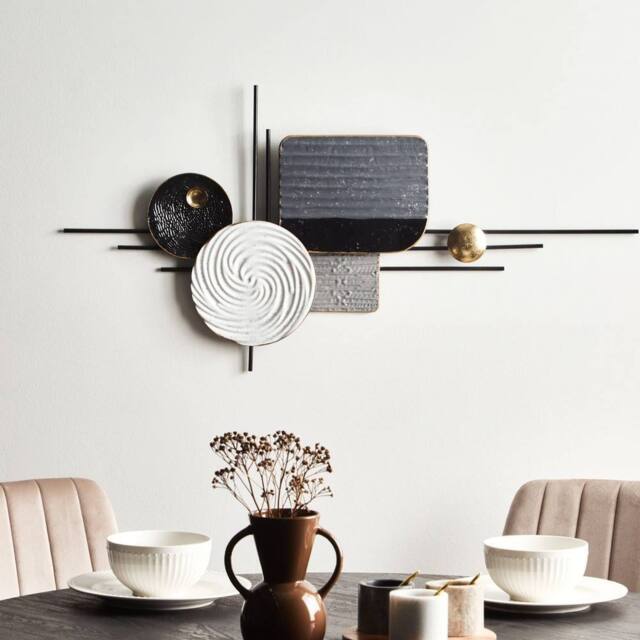Wyld and Coco Grey Iron Hanging Wall Decor - Irregular Modern Accent - Size: 100 cm x 150 cm - image 1