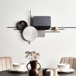 Wyld and Coco Grey Iron Hanging Wall Decor - Irregular Modern Accent - Size: 100 cm x 150 cm - thumbnail 1
