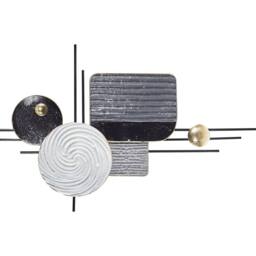 Wyld and Coco Grey Iron Hanging Wall Decor - Irregular Modern Accent - Size: 100 cm x 150 cm - thumbnail 2