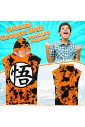 Dragon Ball Towelling Poncho in Orange - thumbnail 2