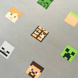 OHS Kids Minecraft Reversible Duvet Cover Set Bedding in Grey - Size: Single - thumbnail 5