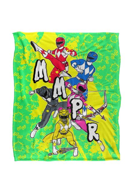 Power Rangers Mmpr Group Attack Silky Touch Super Soft Throw Blanket 152 X 127 cm in White - image 1