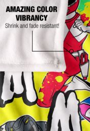 Power Rangers Mmpr Group Attack Silky Touch Super Soft Throw Blanket 152 X 127 cm in White - thumbnail 4