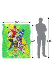 Power Rangers Mmpr Group Attack Silky Touch Super Soft Throw Blanket 152 X 127 cm in White - thumbnail 5