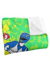 Power Rangers Mmpr Group Attack Silky Touch Super Soft Throw Blanket 152 X 127 cm in White - thumbnail 3