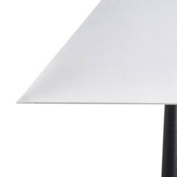 Wyld and Coco Table Lamp - Black Iron Base White Fabric Shade - thumbnail 5