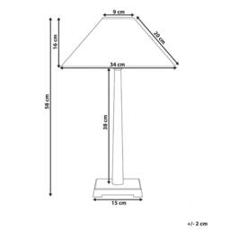 Wyld and Coco Table Lamp - Black Iron Base White Fabric Shade - thumbnail 3