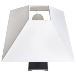 Wyld and Coco Table Lamp - Black Iron Base White Fabric Shade - thumbnail 4