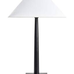 Wyld and Coco Table Lamp - Black Iron Base White Fabric Shade - thumbnail 2