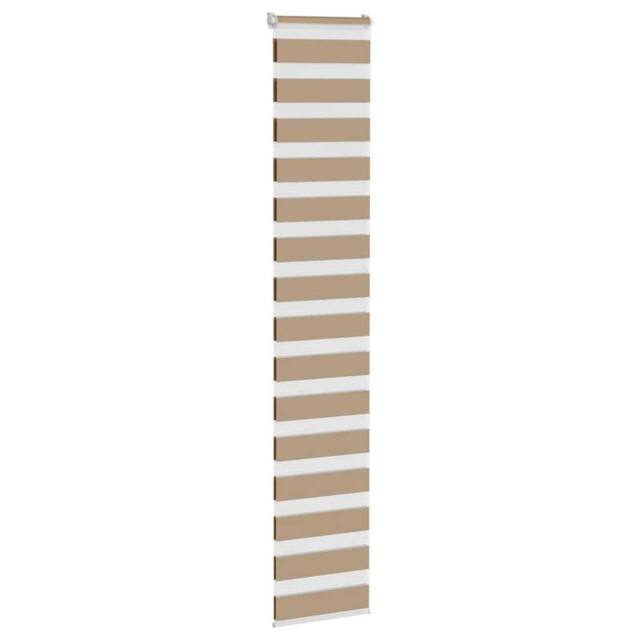 Berkfield Home Elegant Zebra Blind Sand Brown 45x230 cm Fabric Width 40.9 cm Pol - image 1