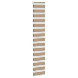 Berkfield Home Elegant Zebra Blind Sand Brown 45x230 cm Fabric Width 40.9 cm Pol - thumbnail 1