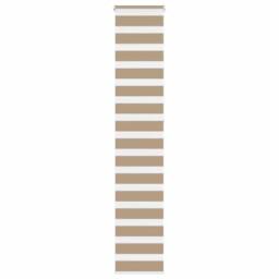 Berkfield Home Elegant Zebra Blind Sand Brown 45x230 cm Fabric Width 40.9 cm Pol - thumbnail 2