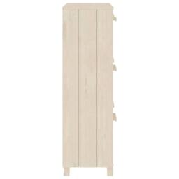 Berkfield Home Shoe Cabinet HAMAR Honey Brown 59.5x35x117 cm Solid Wood Pine in Light Tan - thumbnail 5