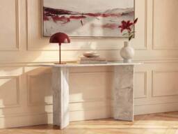 Vente-unique Console - White Marble Effect - TOPANIA - thumbnail 3