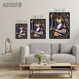 "Artery8 Child in Rocker Portrait Henry Lyman Sayen Framed Canvas Wall Art - Size: W12"" x H16""" - thumbnail 4