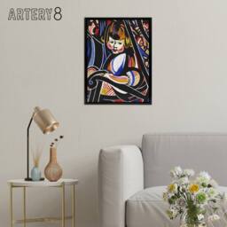 "Artery8 Child in Rocker Portrait Henry Lyman Sayen Framed Canvas Wall Art - Size: W12"" x H16""" - thumbnail 3