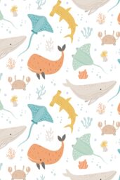Hoopla Walls Ocean Adventure 10m Matt Wallpaper in Orange - thumbnail 2