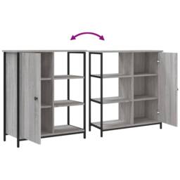 Berkfield Home Sideboard Grey Sonoma 70x30x80 cm Engineered Wood - Size: 70 x 30 x 80 cm - thumbnail 9