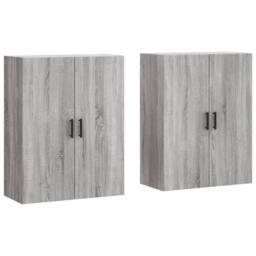 Berkfield Home Wall Mounted Cabinets 2 pcs Grey Sonoma 69.5x34x90 cm - thumbnail 3