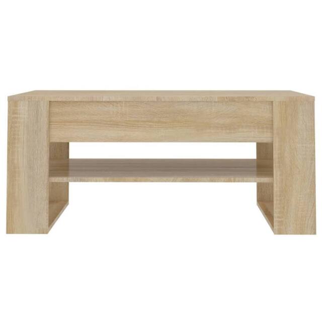 Berkfield Home Decorative Coffee Table Sonoma Oak 102x55x45 cm Engineered Wood in Light Tan - Size: 102 x 55 x 45 cm - image 1