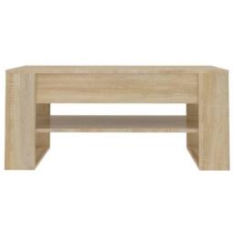 Berkfield Home Decorative Coffee Table Sonoma Oak 102x55x45 cm Engineered Wood in Light Tan - Size: 102 x 55 x 45 cm - thumbnail 1