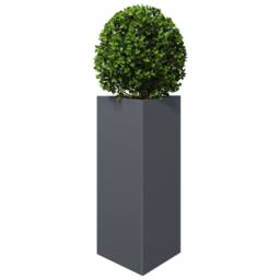 Berkfield Home Durable Garden Planter Anthracite Triangular 40x34.5x70 cm Steel in Charcoal