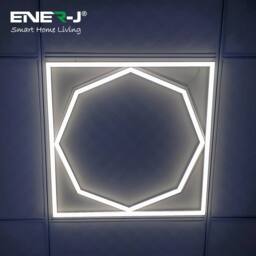 ENER-J Pack of 4 600x600mm LED Light with PD Design 40W Cool White Frame Bord - thumbnail 3