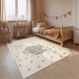 THE RUGS Adventures Kids Rug Little Ellie Cream Multicolour Kids Bedroom Rug - Size: 160 cm x 235 cm - thumbnail 3