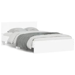 Berkfield Home Bed Frame with LED without Mattress White 135x190 cm Double - thumbnail 5