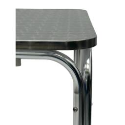 NESTLUNE Aluminium Cafe Sets, Aluminium Bistro Furniture Sets in Silver - Size: 100 cm x 15 cm - thumbnail 6