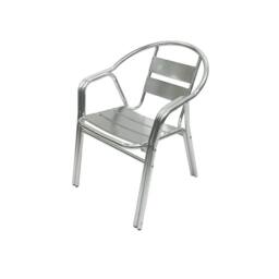 NESTLUNE Aluminium Cafe Sets, Aluminium Bistro Furniture Sets in Silver - Size: 100 cm x 15 cm - thumbnail 3