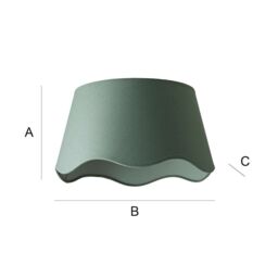 ValueLights Mabel Linen Large 30cm Scallop Edge with Trim Lamp Shade with Bulb in Green - thumbnail 7